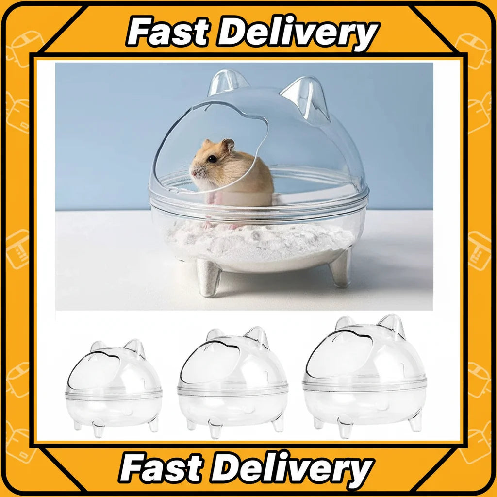 S/m/l Transparent Hamster Sand Bath Mouse Box Plastic Small Bathtub for Burrowly bedding & substrates and small pet care.
