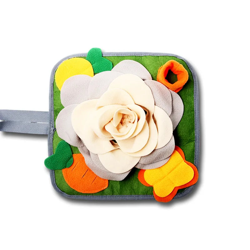 Non-toxic Felt Rose Snuffle Mat Rabbit Guinea Pig Foraging Enrichment