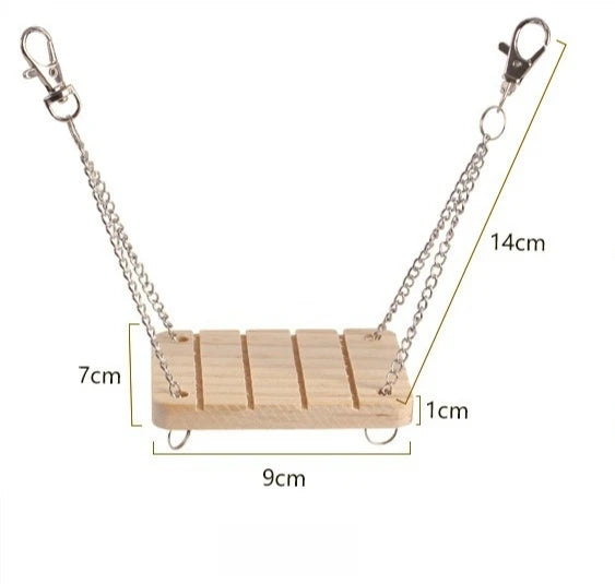 Hanging Grass and Wood Chew Toy Set for rabbits, guinea pigs, hamsters, and chinchillas from Burrowly small pet supplies.