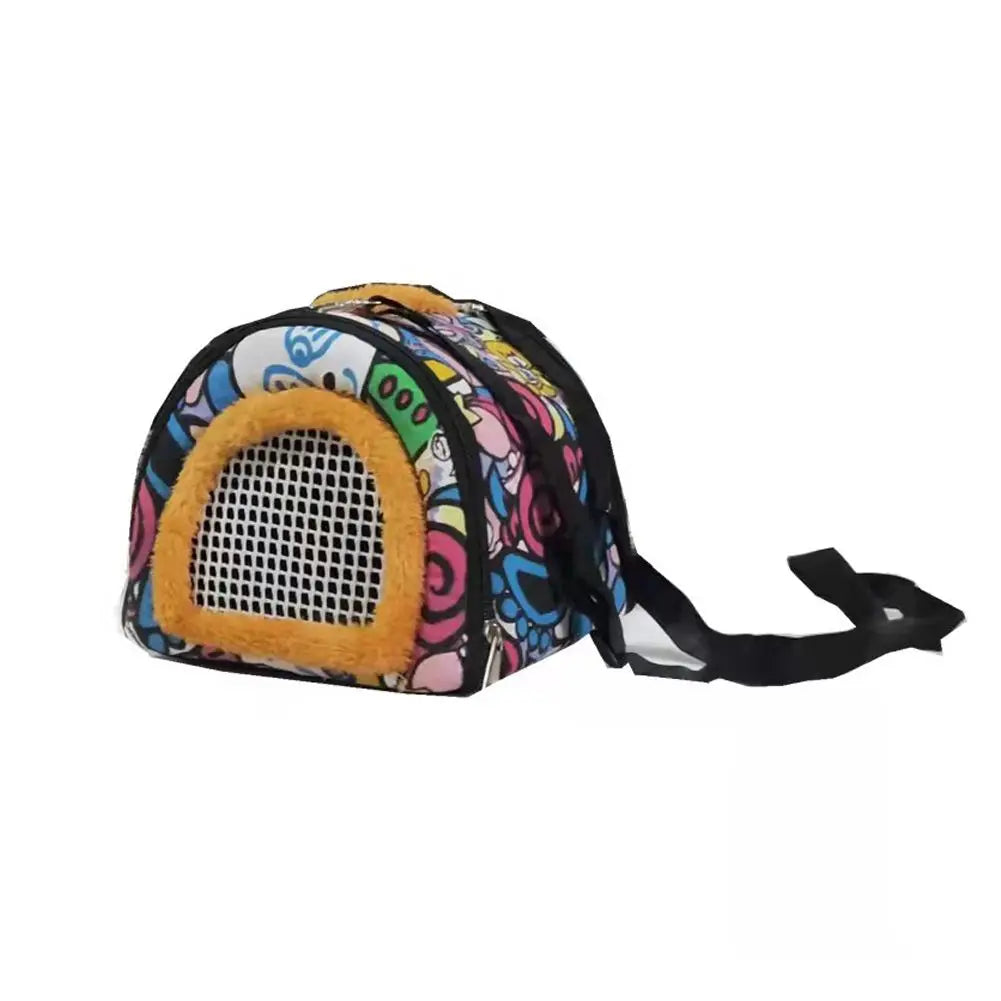 Warm Travel Carrier Bag for Small Pets for hamsters, guinea pigs, rabbits, and chinchillas from Burrowly small pet supplies.
