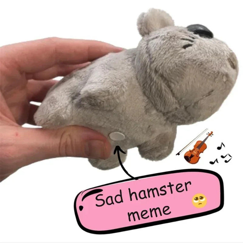 Hamster Plush Toy Comfortable Hamster Design Soft Cuddly Toy Cute Animal Plush Sad Hamster for Kids Girl Boy Children