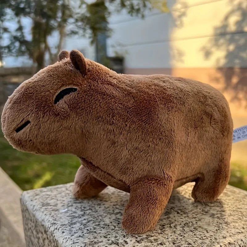 Simulation Stuffed Animals Capybara Rodent Plush Toy, Cute Lifelike Capybara Plush Dolls, Soft Animal rose toy easter room decor
