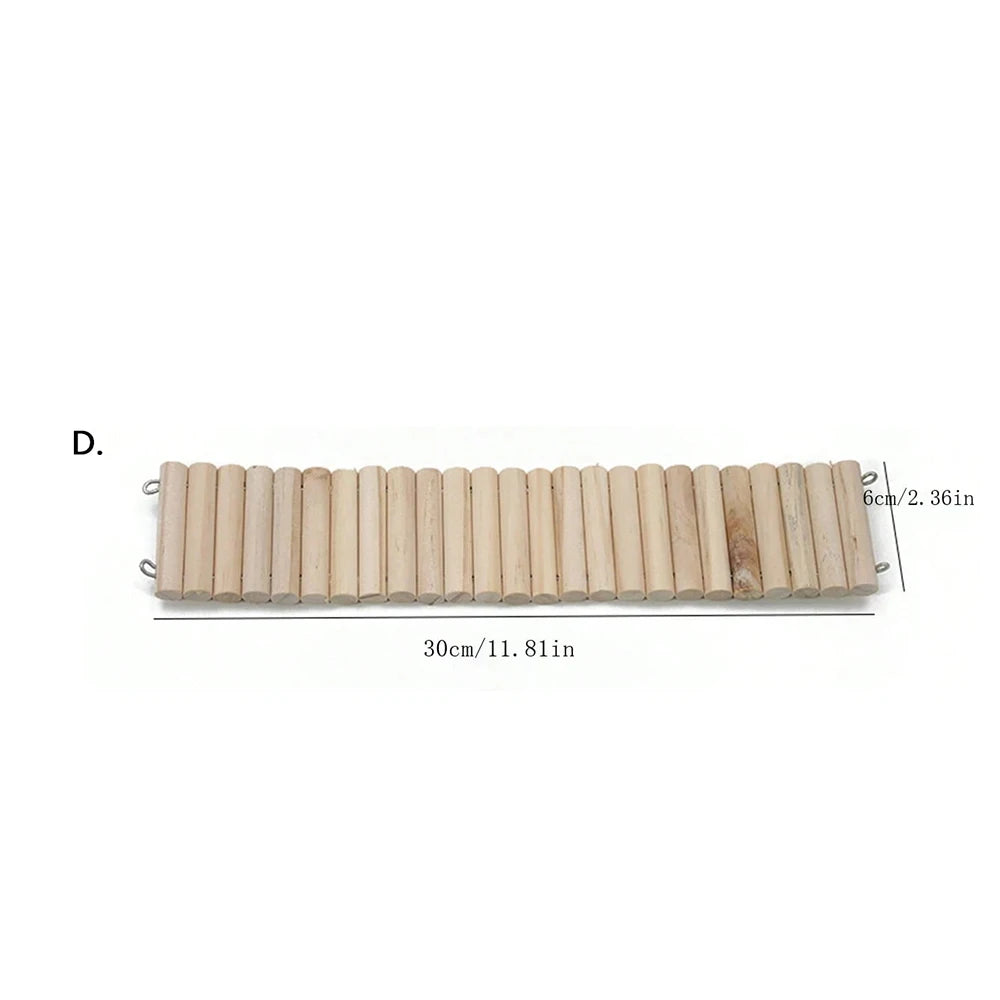 Hamster Habitat Multiple Size Wooden Bridge Cage Hamster Bendable Fence