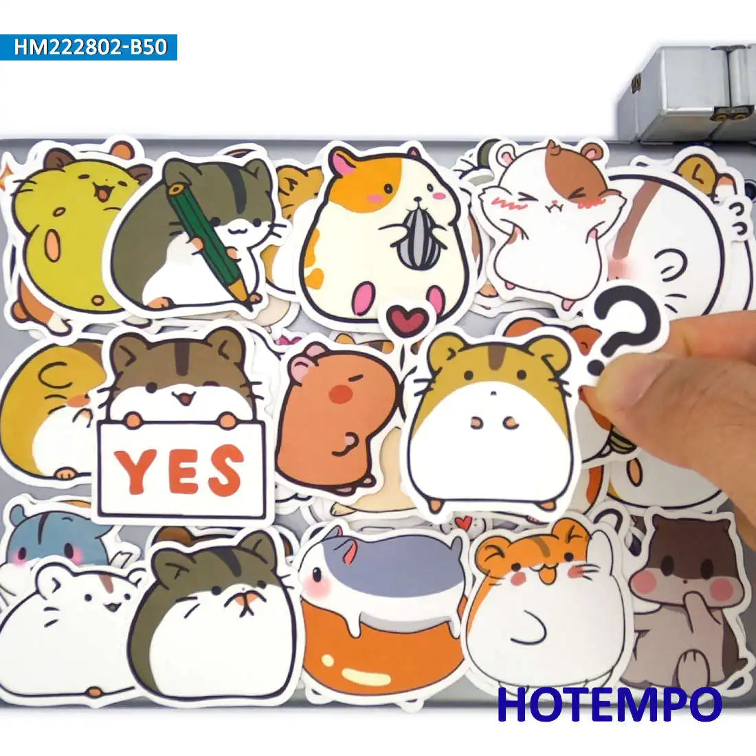 50Pieces Funny Hamster Cute Animal Cartoon Style Waterproof Stickers for Car Motorcycle Bike Skateboard Phone Laptop Sticker Toy