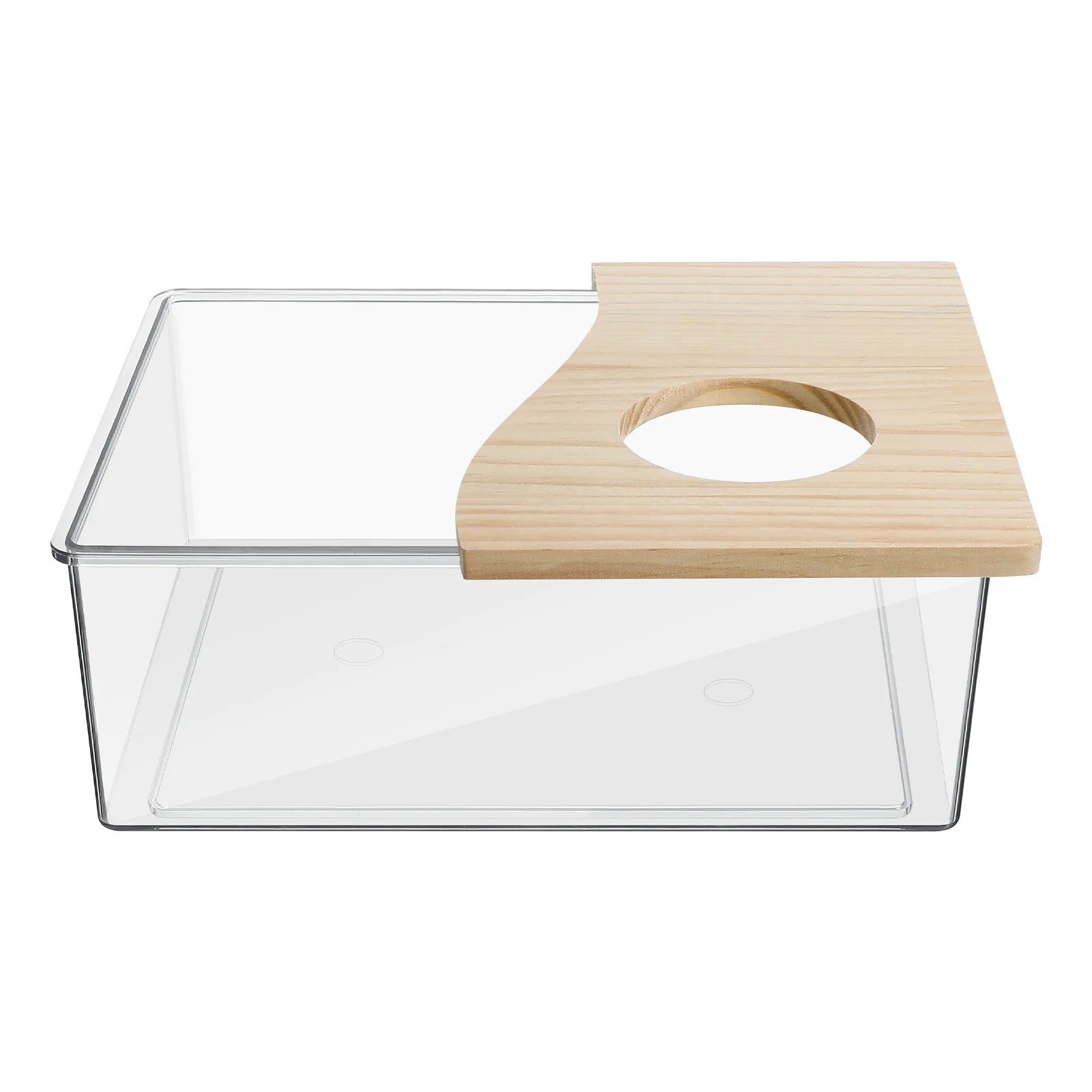 Clear Acrylic Sand Bath Box for Hamsters and Chinchillas for hamsters, gerbils, and chinchillas from Burrowly small pet supplies.