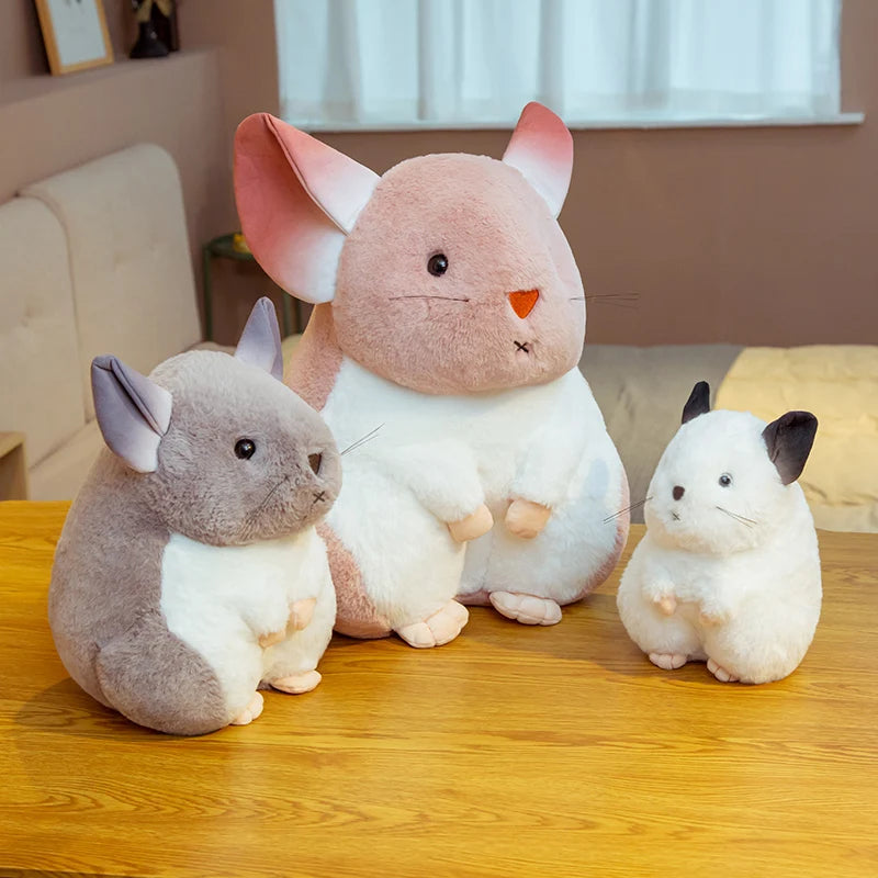 Hamster Pillow Cute Plushy Chinchillas Plush Doll Soft Toy Stuffed Animals Mascot for Kids Christmas Gift Cute Pillows Plush Toy