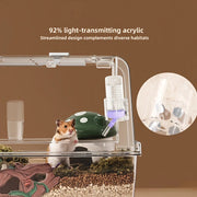 Hamster Small Animal Water Bottle Rack Acrylic Feeder Bracket Clear Bowls for Burrowly bowls & bottles and small pet care.