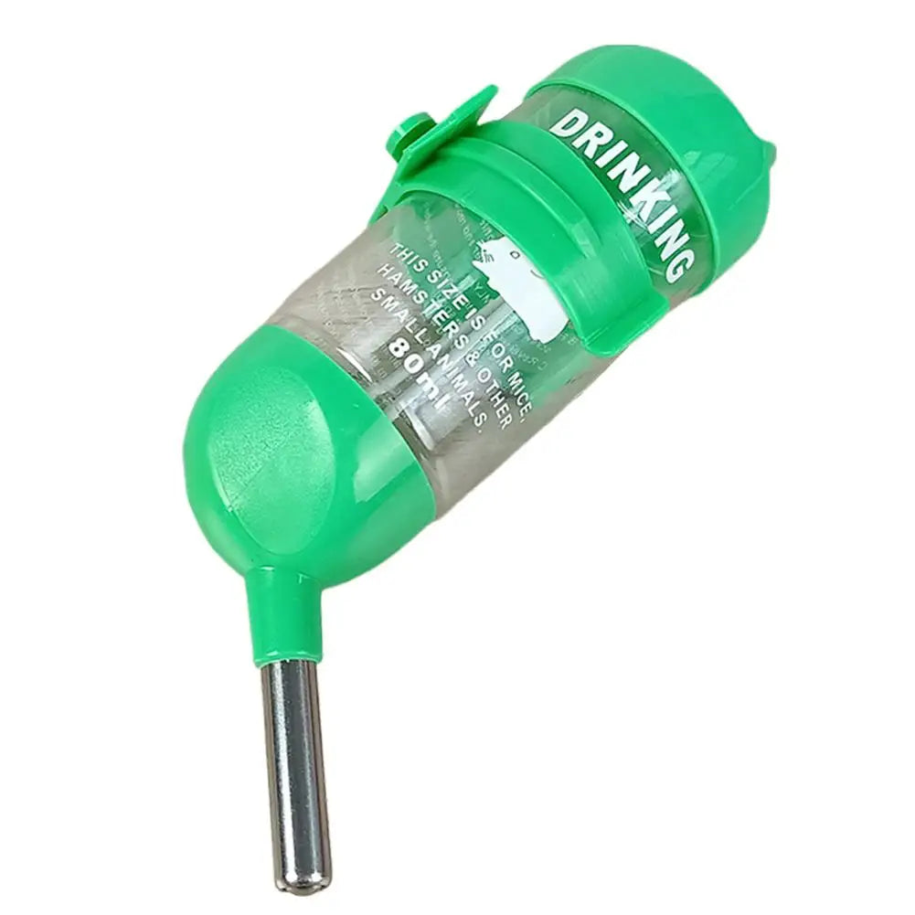 Hanging small animal water bottle for hamster and rabbit hydration from Burrowly.