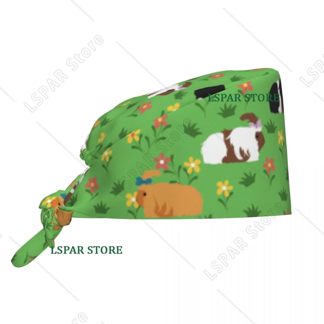 Custom Guinea Pigs Striped Medical Staff Scrubs Hat Women Men Domestic Cavy For Chef Hat Scrub Caps