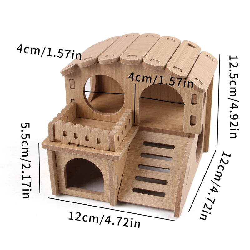 Pet Hamster Toys Wooden Bridge Seesaw Swing Toys Small Animal Activity
