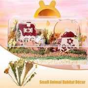 Handcrafted Hamster Cage Decors Dried Flower Bedding Promotes Natural Foraging Behavior Y5GB