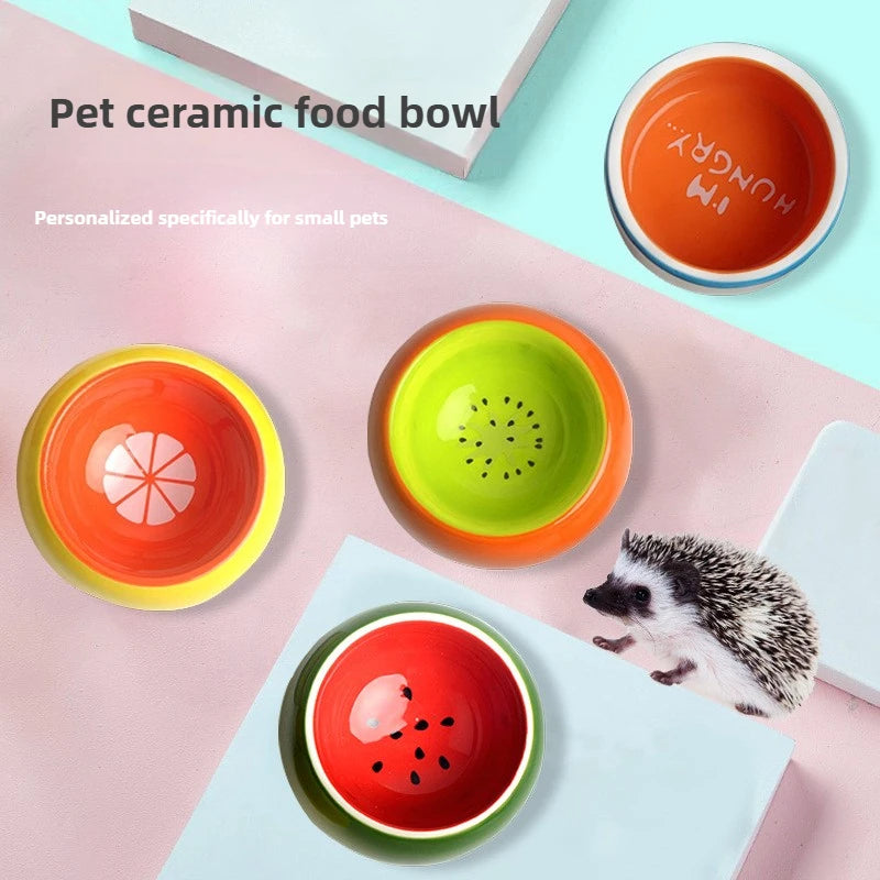 Hamster Food Bowl Sugar Glider Fruit Color Ceramic Bowl Hedgehog Food Bowl Squirrel Golden Silk Bear Food Bowl Hamster Supplies