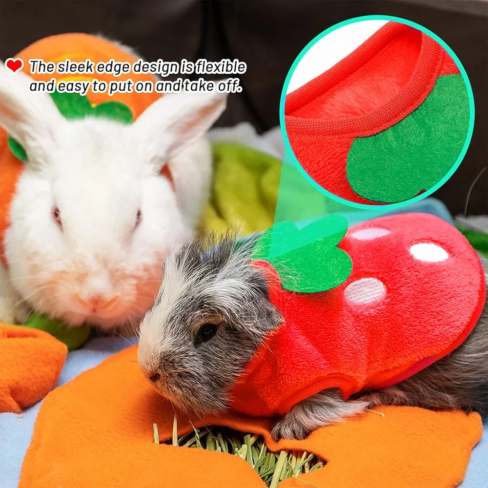 1PC Fruit-shaped Harness Vest Warm Costume Clothes Outfits for Pet Small Animal Guinea Pig Rabbit Bunny Ferret Chinchillas Kitty