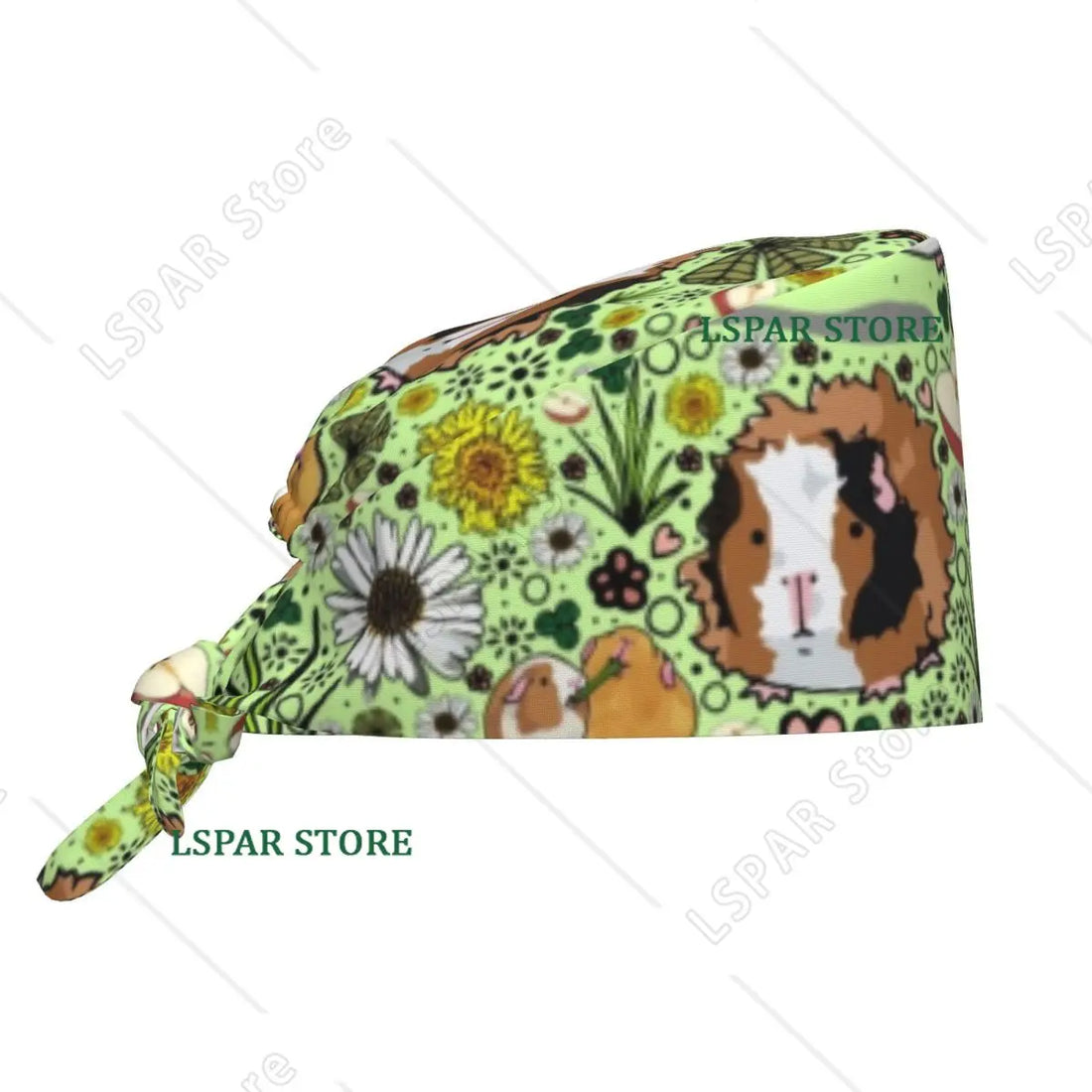 Custom Guinea Pigs Striped Medical Staff Scrubs Hat Women Men Domestic Cavy For Chef Hat Scrub Caps
