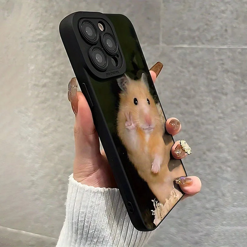 Phone Case For Xiaomi Redmi 13 12 12C 13C 14C Redmi Note 14 13 12 Pro Plus 5G 12S 11 10 Cute Little Hamster Pattern Cases Cover