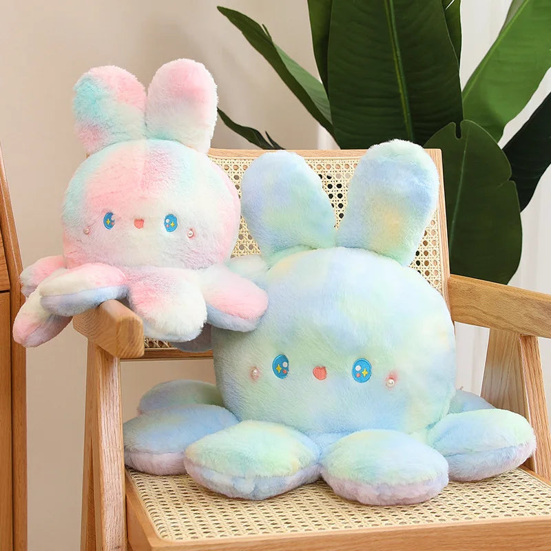 Soft Ferry Plush Cat Plush Toy Cosplay Octopus Legs Jellyfish Bunny Stuffed Animals Doll Rainbow Rabbit Baby Appease Toy