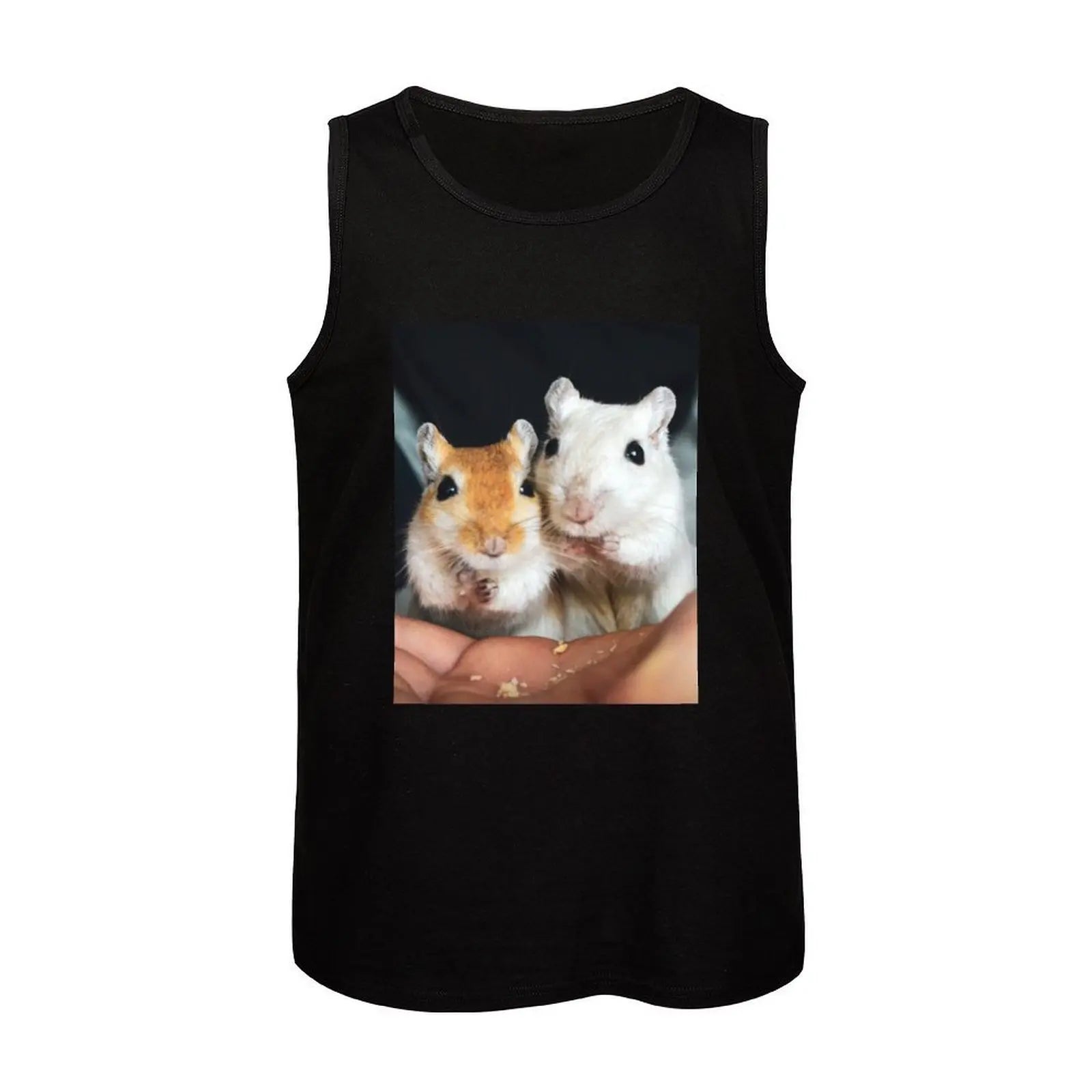Gerbils savouring cashew nuts Tank Top Casual Summer Tank Top Lightweight Sleeveless Shirt