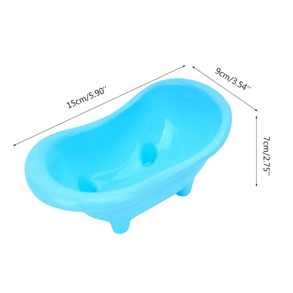 Pet Mouse Bathing Bathtub Plastic Bathtub Hamster Bathing Supplies Toy Little Pet Bathroom Pet Rat Cage Accessories