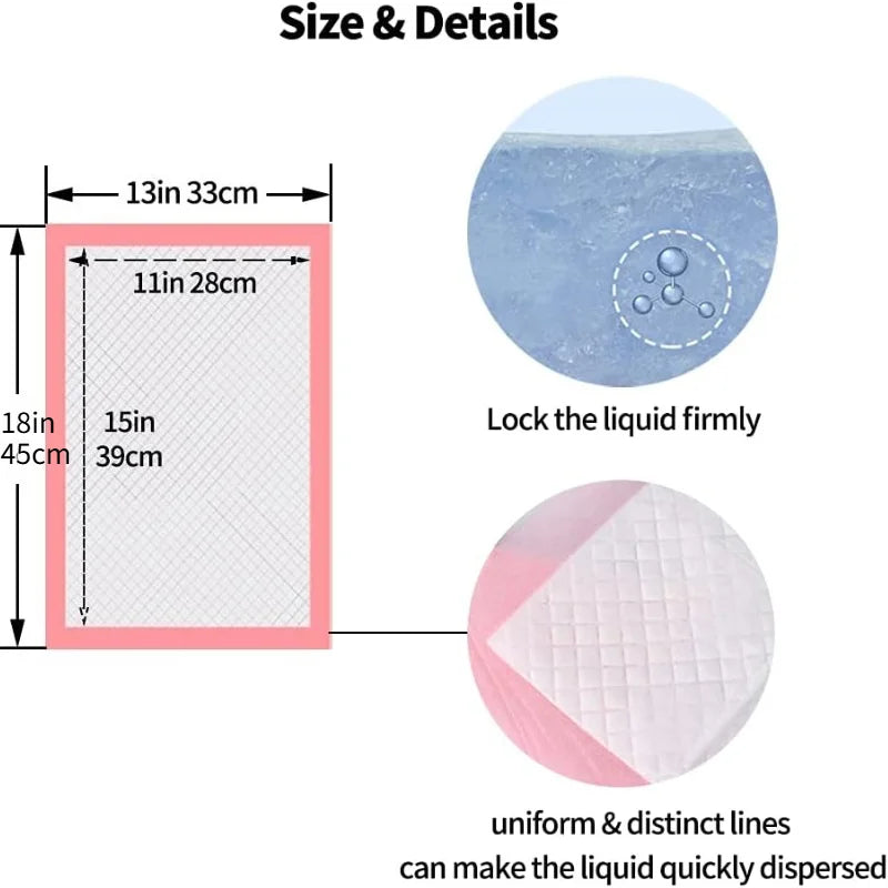 Pet Training Pads Rabbit Pee Pads Super Absorbent Disposable Toilet for Guinea Pig Hamster Chinchilla Cat Reptile Small Pet