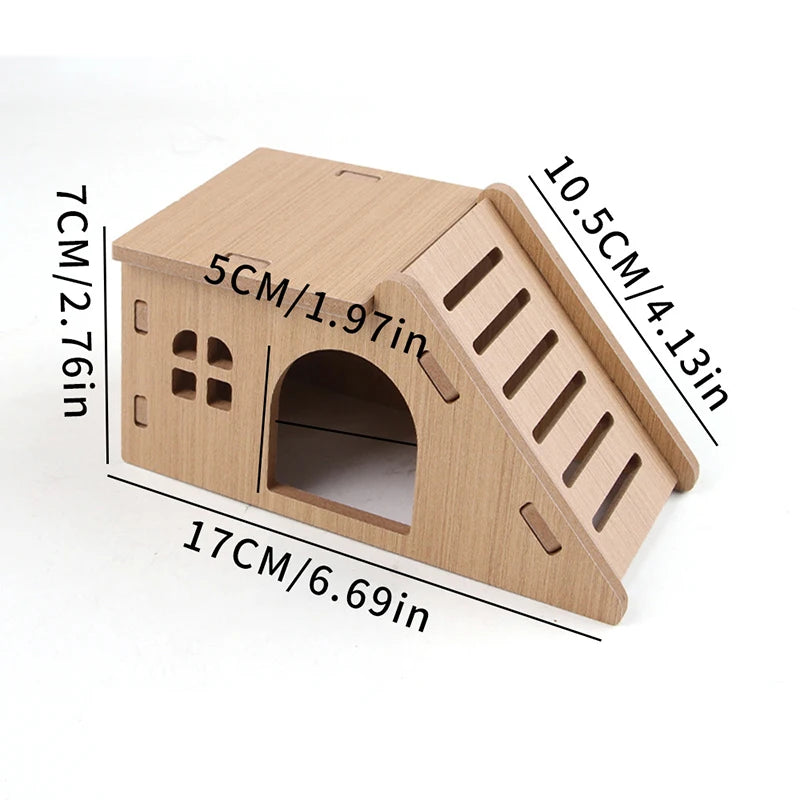 Pet Hamster Toys Wooden Bridge Seesaw Swing Toys Small Animal Activity
