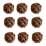 9-Piece Willow Branch Chew Ball Set for guinea pigs, rabbits, hamsters, and chinchillas from Burrowly small pet supplies.