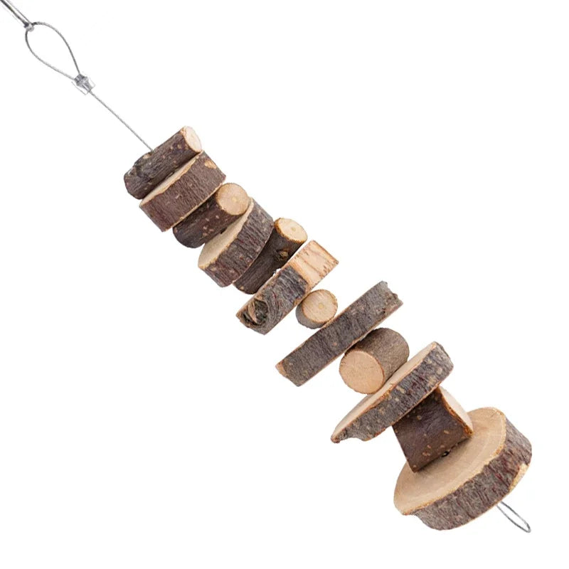 Natural wood chew sticks for hamster, rabbit, guinea pig, and chinchilla enrichment from Burrowly.
