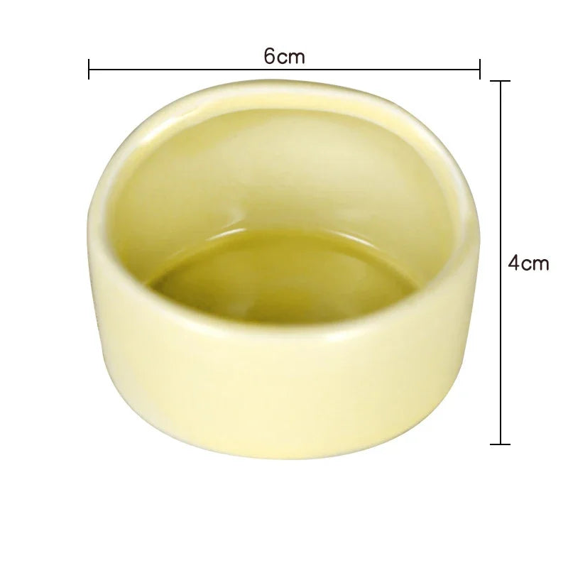 Heavy Ceramic Food Dish for Small Animals