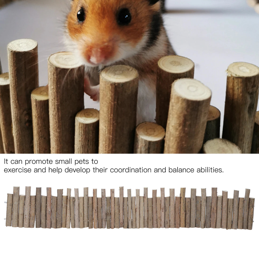 Hamster Wooden Fence Rat Ladder Bridge Wood Ladder Natural Hideout for