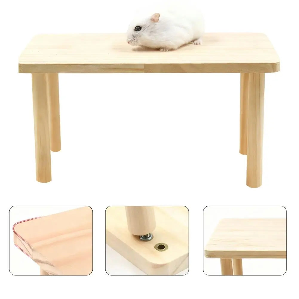 Hamster Scenery Platform Wooden Platform Small Pet Platforms Toy Playing