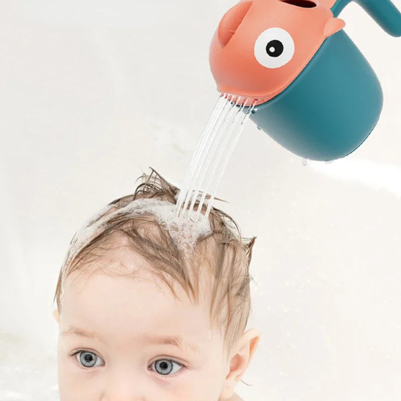 Baby Bath Shower Head Rinse Cup Cartoon Shark Cute Shower Washing Bathroom
