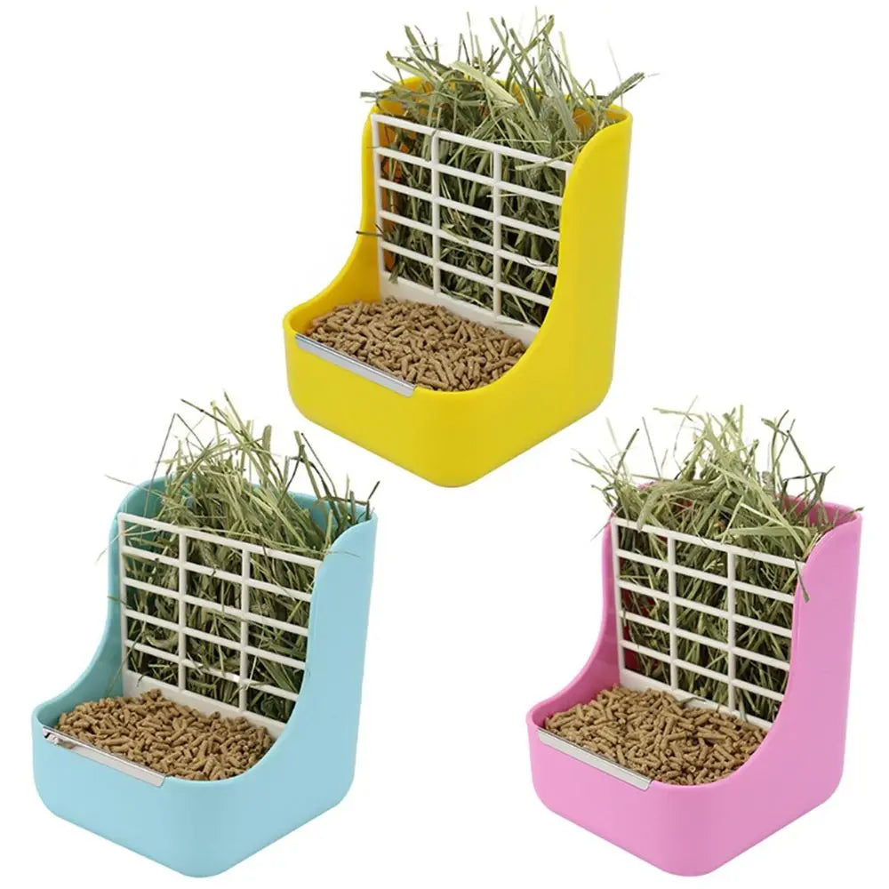 Small Pet Hay Feeder Bowl Rack