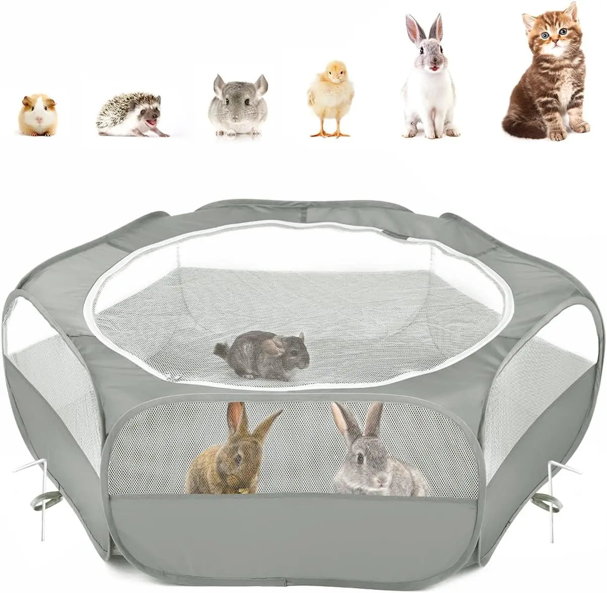 Waterproof Small Animal Playpen Tent Habitats & Travel for Small Pets