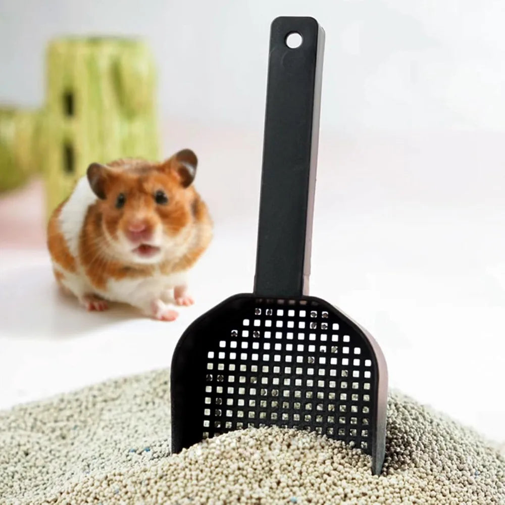 Hamster Metal Litter Scoop for Sandbath Box 3PCS Mesh Scooper Accessories for Guinea Pig, Gerbil, Rabbits, Small Animals