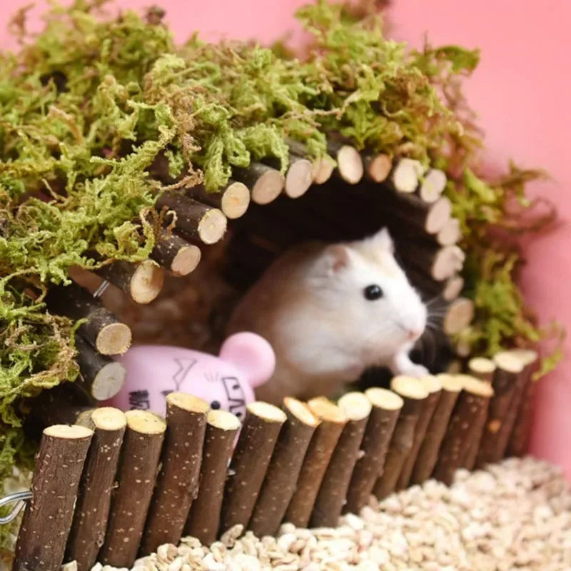 Funny Wide 20cm 30cm Hamster Toy Ladder Bridge Pet Toys Natural Wooden