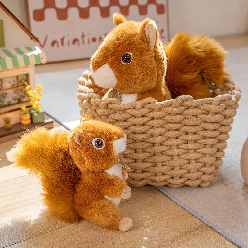 17-30CM Realistic Squirrel Dolls Lovely Squirrel Stuffed Animal Plush Toys High Quality Handmade Dolls Children's Holiday Gifts