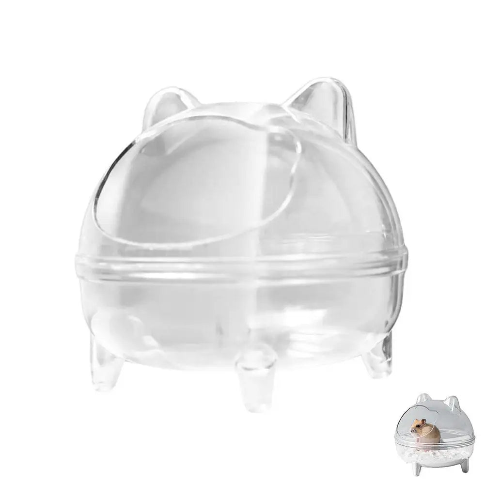 S/m/l Transparent Hamster Sand Bath Mouse Box Plastic Small Bathtub