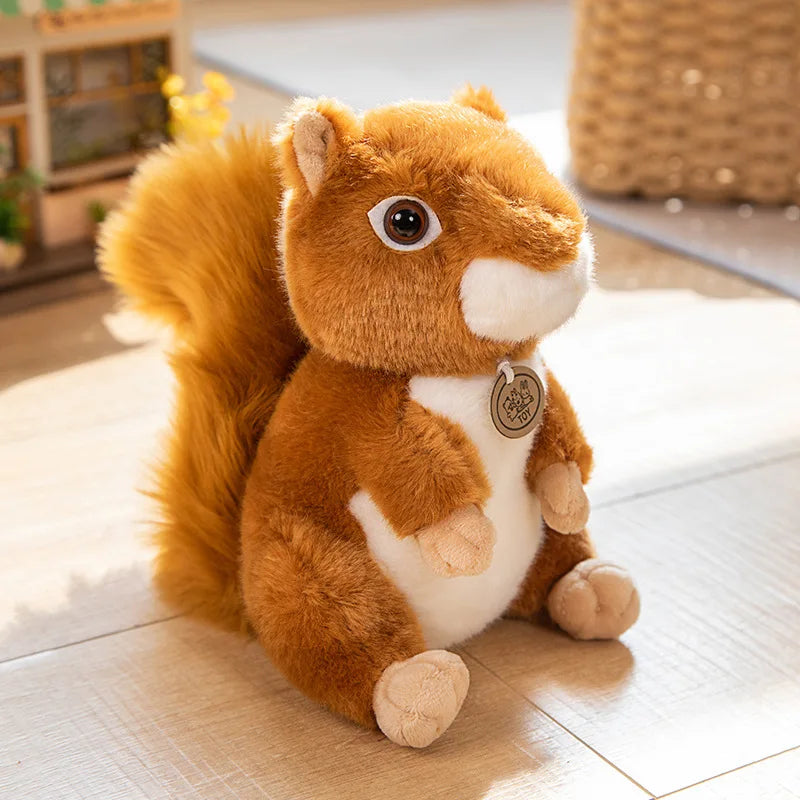 17-30CM Realistic Squirrel Dolls Lovely Squirrel Stuffed Animal Plush Toys High Quality Handmade Dolls Children's Holiday Gifts