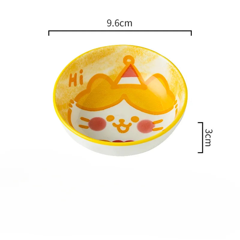 Flower Branch Rat Feeding Water Ceramic Bowl Hamster Ceramic Bowl Cartoon