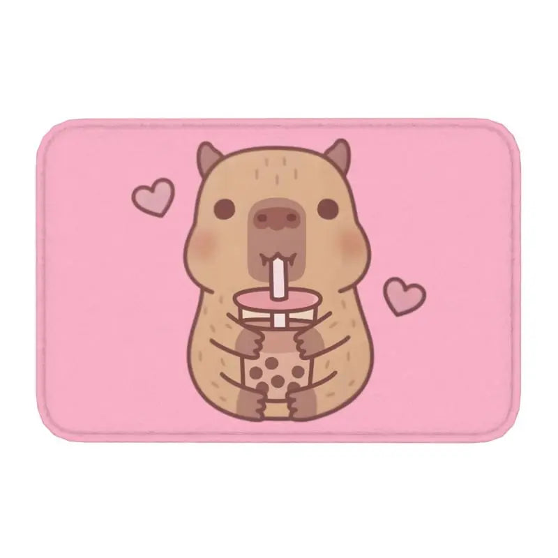 Custom Cute Giant Cavy Capybara Doormat Non-Slip Bathroom Kitchen Mat Living Room Floor Door Entrance Carpet Rug