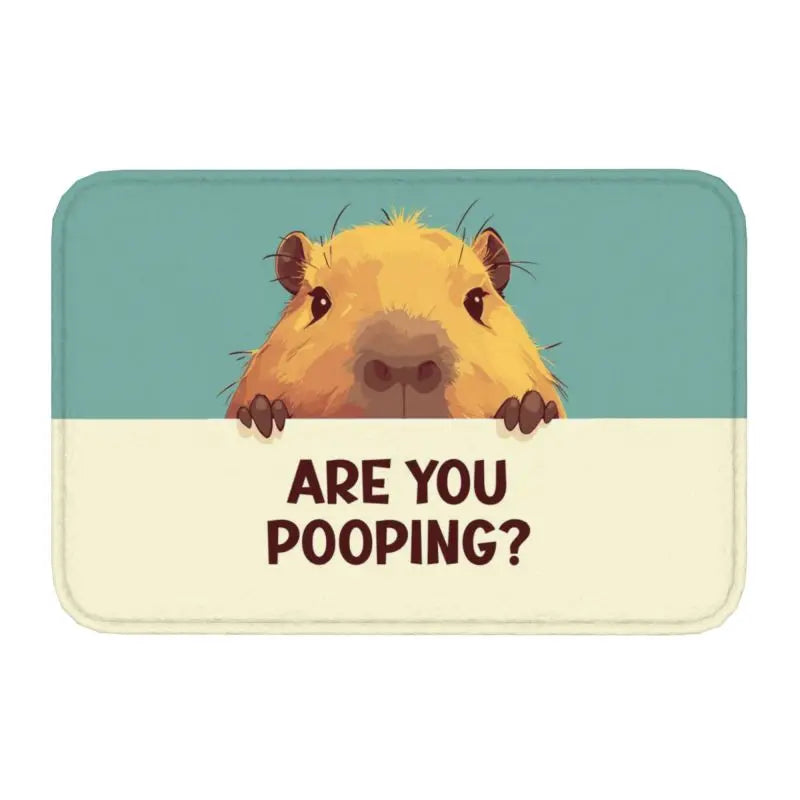 Custom Cute Giant Cavy Capybara Doormat Non-Slip Bathroom Kitchen Mat Living Room Floor Door Entrance Carpet Rug