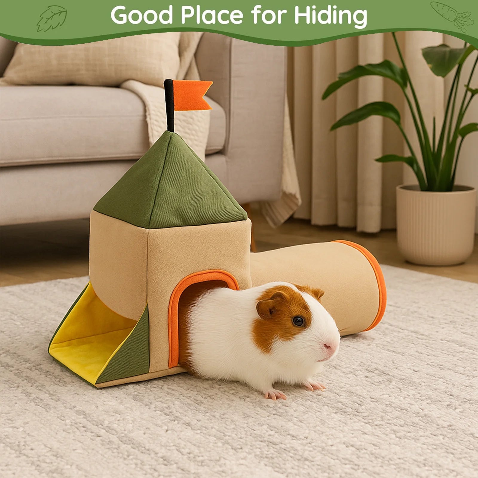 Pet Escape Tunnel House Hamster Guinea Pig Toys Landscaping Decoration Creative Design Drilling Holes Pet Supplies