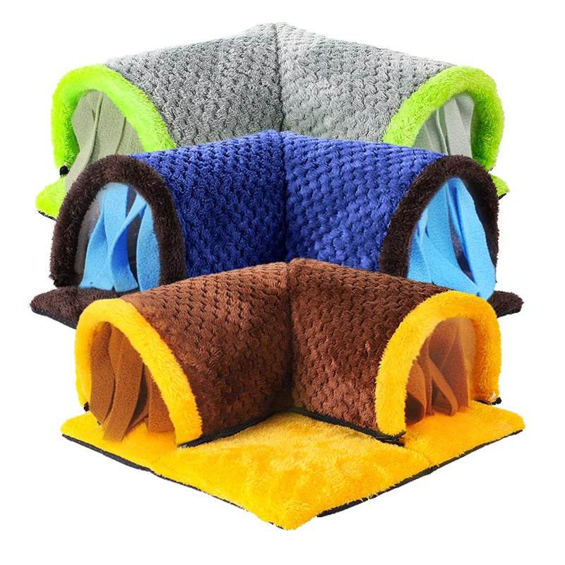 Cozy guinea pig hideout tunnel bed for Burrowly small pet comfort.