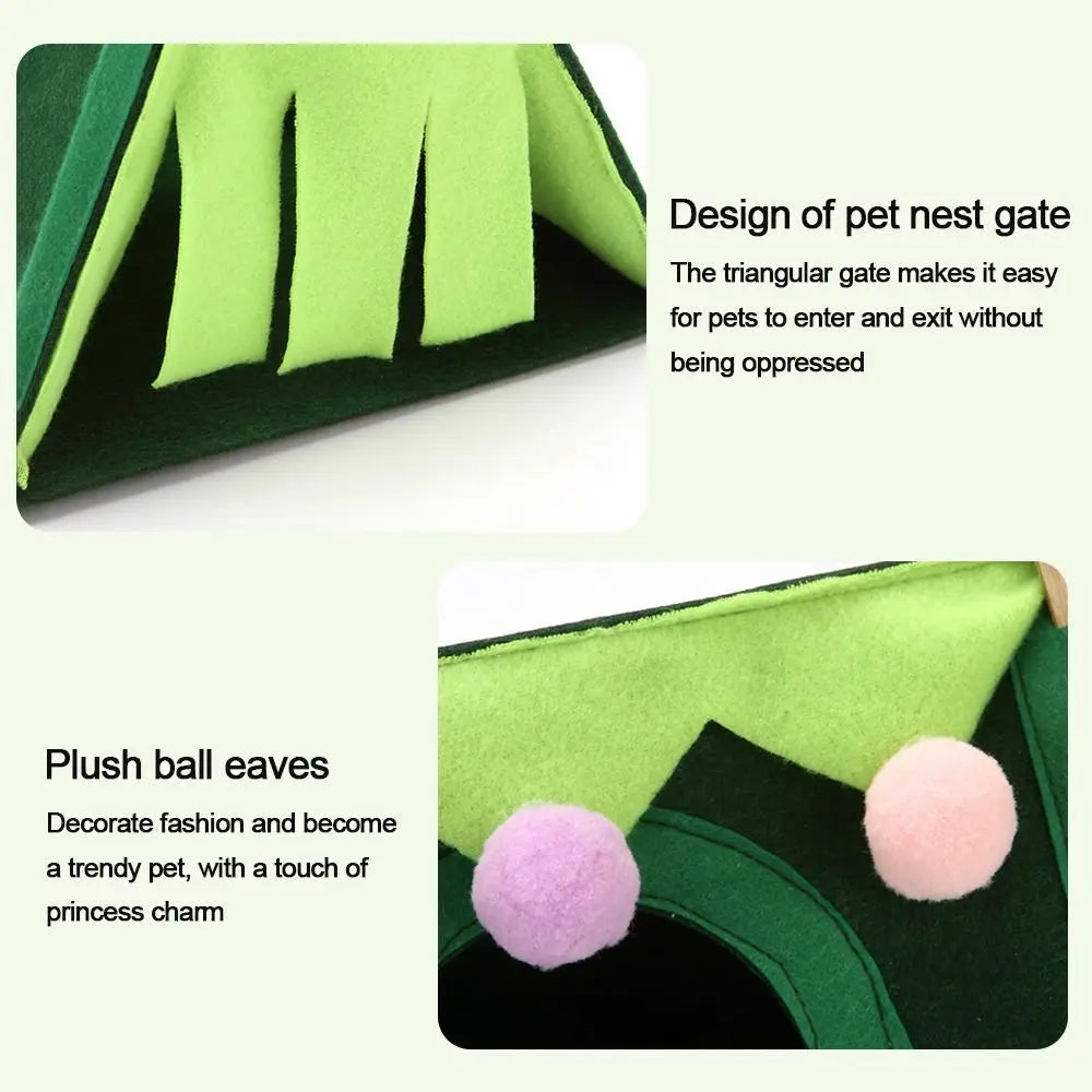 Felt Tent Hideout Cage Guinea Pig Hamster Cage Hamster House Rabbit Nest for Burrowly cozy hides and small pet care.