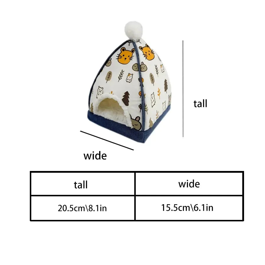 Hamster Nest Cute House Design Warm and Comfortable Golden Bear Dutch Pig Safe Avoidance House Pet Supplies