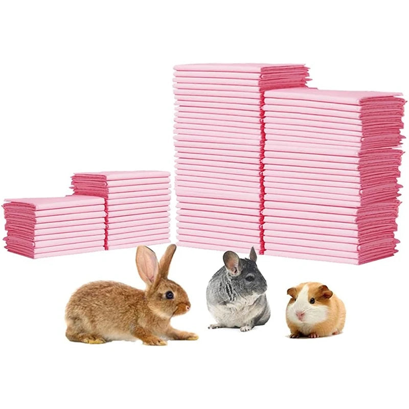 Pet Training Pads Rabbit Pee Pads Super Absorbent Disposable Toilet for Guinea Pig Hamster Chinchilla Cat Reptile Small Pet