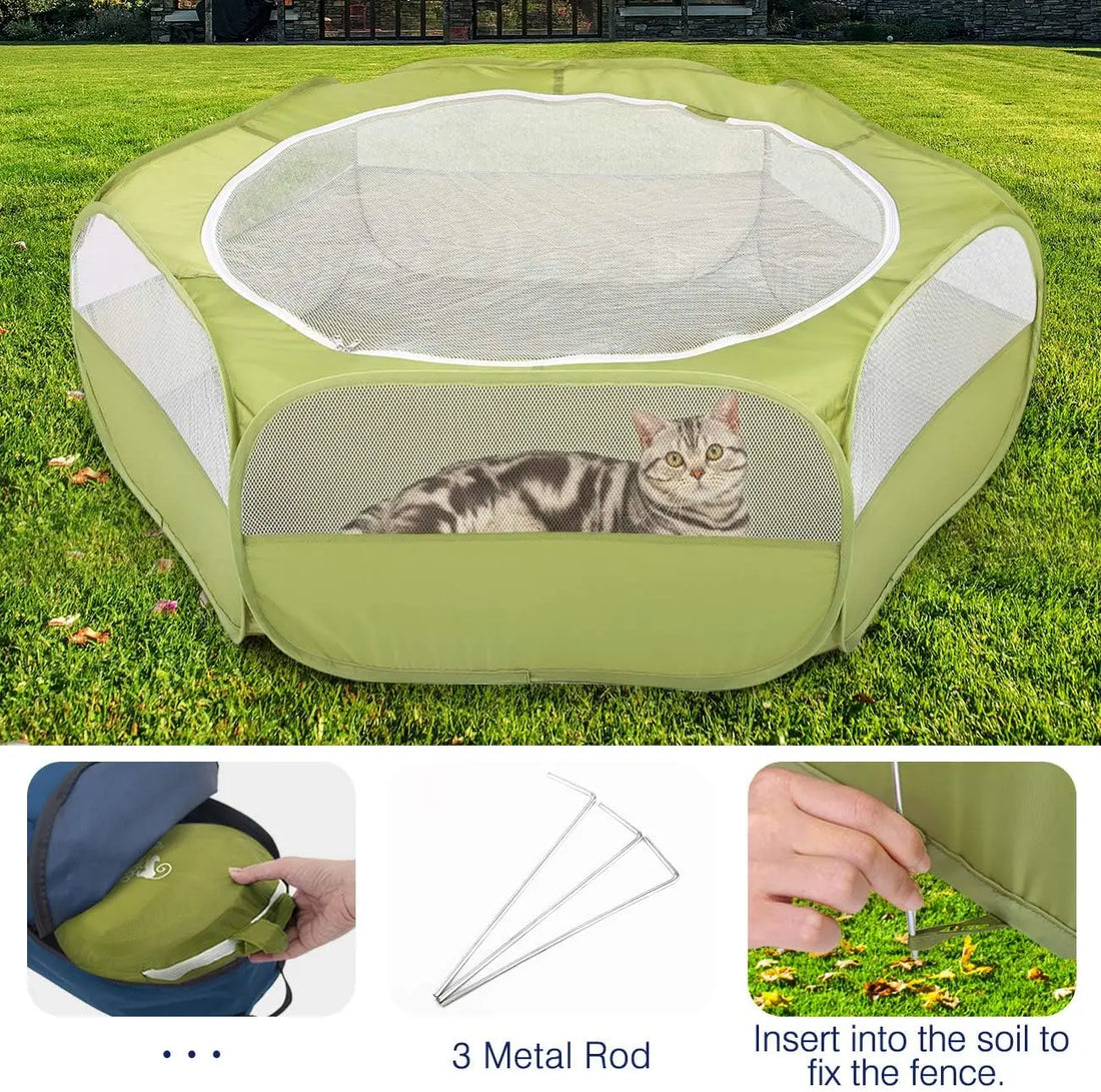 Waterproof Small Animal Playpen Tent Habitats & Travel for Small Pets
