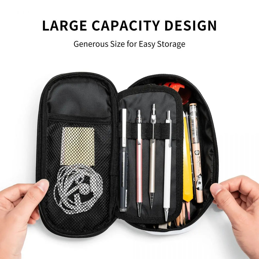 Cardio Beast Hamster Workout Sticker Pencil Case Pen Holder Storage Stationery Supplies Big Capacity Pen Box Pencil Bag Students