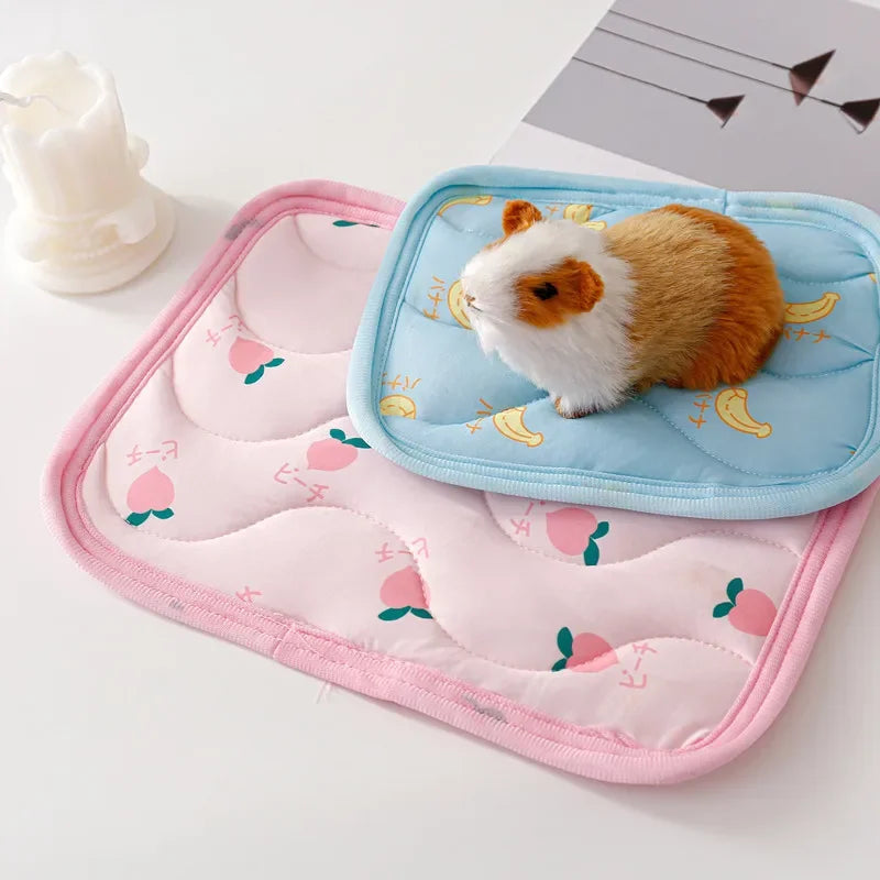 Small Pet Cooling Mat for hamsters, guinea pigs, rabbits, and chinchillas from Burrowly small pet supplies.
