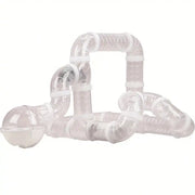 Transparent Small Pet Tunnel Set Diy Connectable Tubes for Hamsters Gnomes for Burrowly tunnels and small pet care.