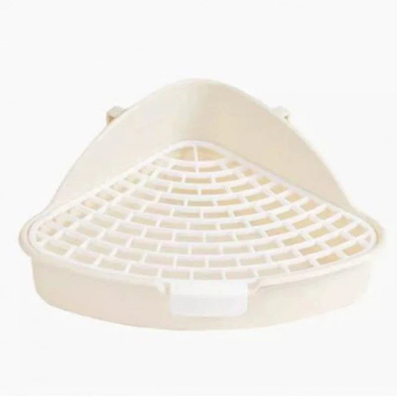 Corner Litter Tray for Hamsters and Guinea Pigs for hamsters, guinea pigs, gerbils, rats, mice, and chinchillas from Burrowly small pet supplies.
